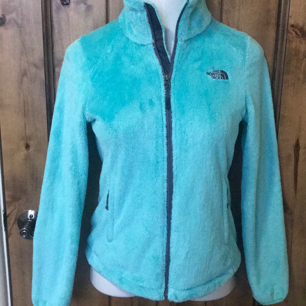 The North Face Womens Xs Oso Osito Full Zip Fleece Jacket In Mint Green C782